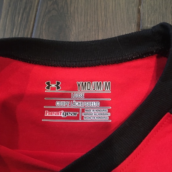 Red and Black Under Armour Long Sleeve - Picture 3 of 4